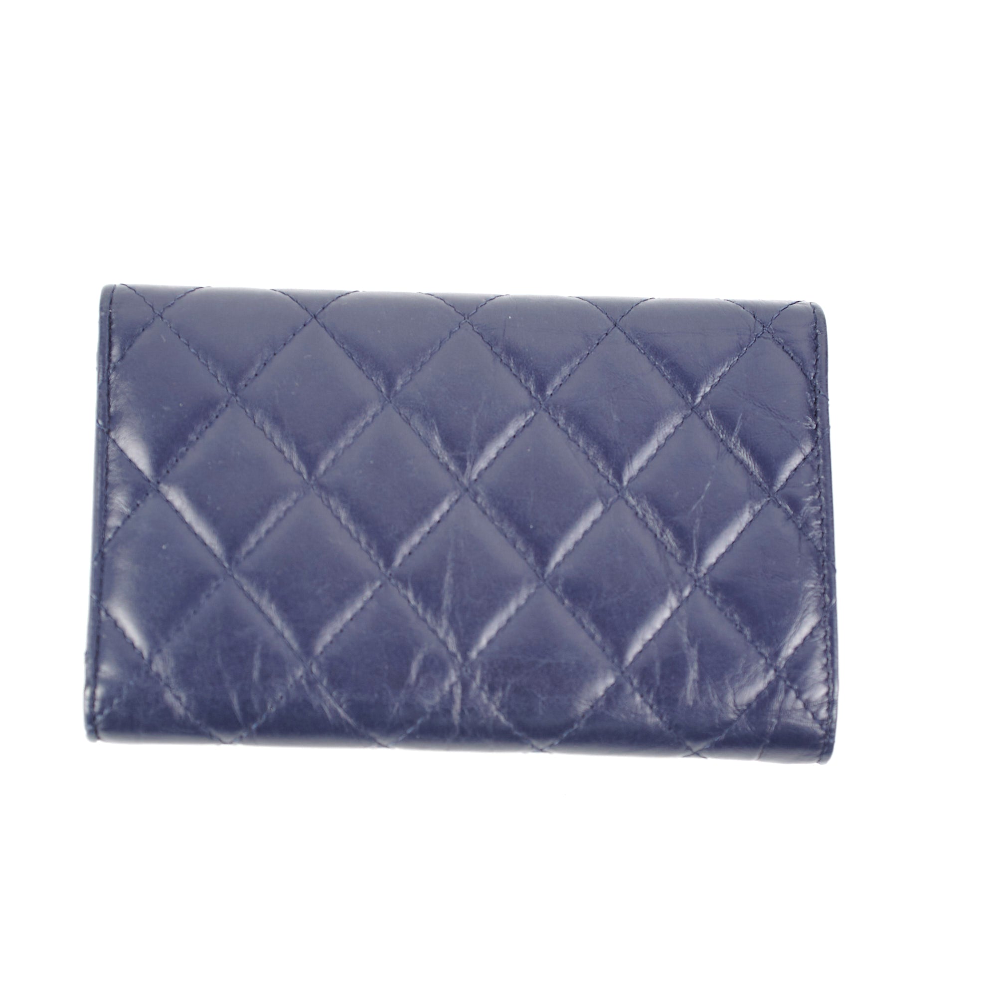 Chanel Reissue 2.55 Compact Wallet in Navy Blue - Premium Leather Card Holder for Women | Perfect for Everyday Use & Travel Accessories