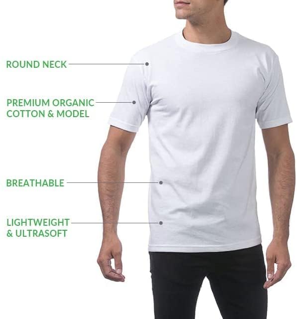 Premium White T-Shirts for Men - 100% Cotton Crew Neck Short Sleeve Tees | Soft Breathable Fabric, Classic Comfort Fit | Casual Wear, Gym, Everyday Essentials