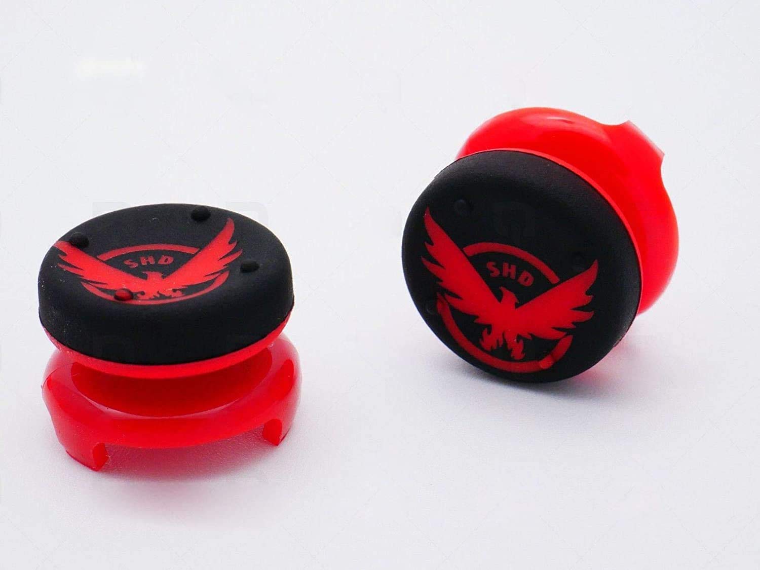 Premium Silicone Thumb Grip Joystick Cover for PS4, Xbox 360, PS3 Controllers - Analog Stick Extender with Enhanced Height (Red) - Improve Gaming Comfort & Grip for FPS, Racing & Action Games