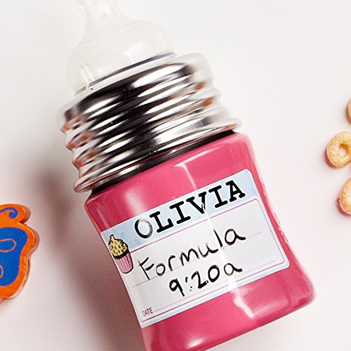 Personalized Waterproof Date Labels - Rose Theme Stickers for School, Office & Home Organization - Perfect for Lunch Boxes, Water Bottles & Storage Containers
