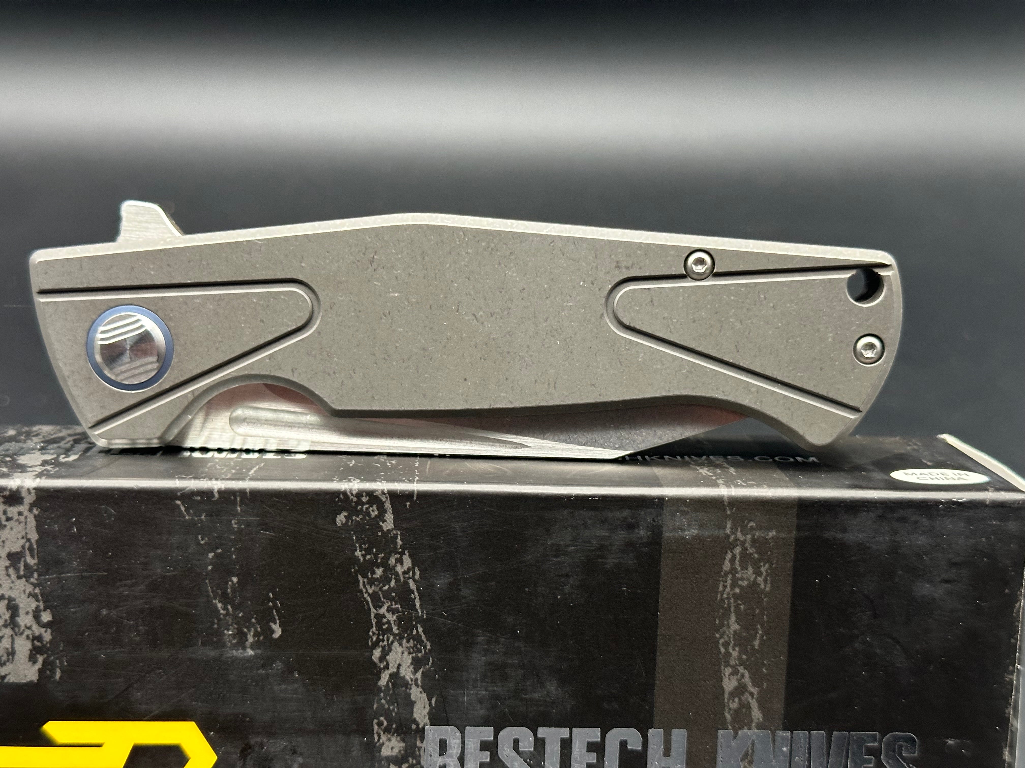 Bestech Horus Titanium Handle Folding Knife with S35VN Steel Blade - Perfect for Camping, Hiking, and Everyday Carry (EDC)