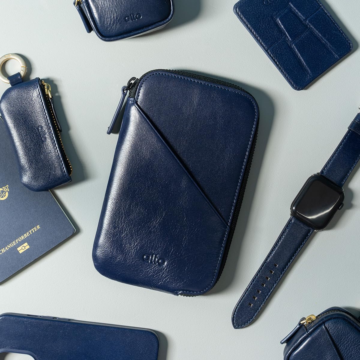 Premium Alto Travel Phone Wallet - Italian Leather Case & Passport Holder for iPhone 16/15/14/13/12 & Android (Up to 6.8