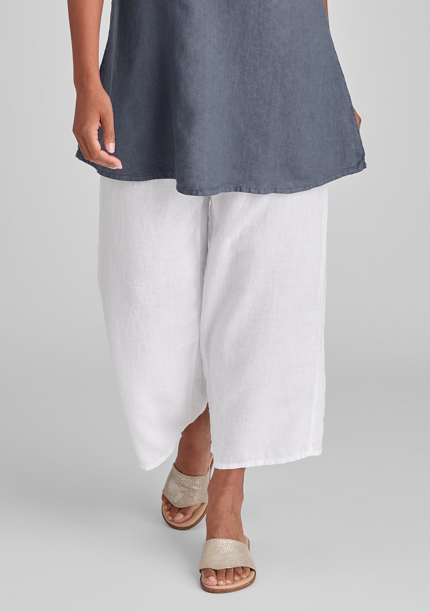 Renewed Linen Drawstring Pants for Women - Comfortable Casual Summer Beach Pants with Elastic Waist - Perfect for Yoga, Travel & Lounge Wear