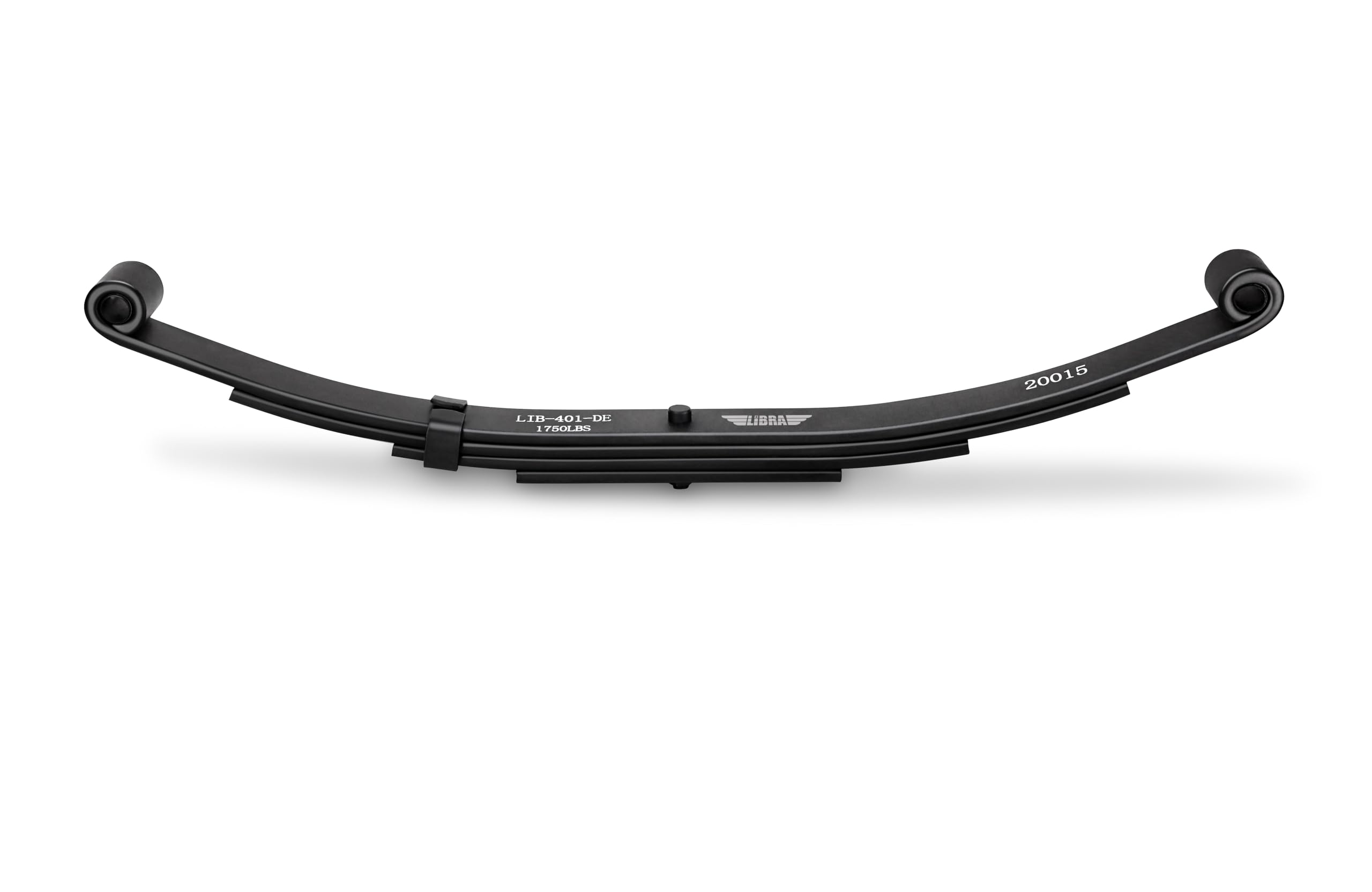 LIBRA Heavy Duty Trailer Leaf Spring - 4 Leaf Double Eye 1750lbs Capacity for 3500 Lbs Axle (Set of 1) | Perfect for Boat Trailers, Utility Trailers & RV Applications