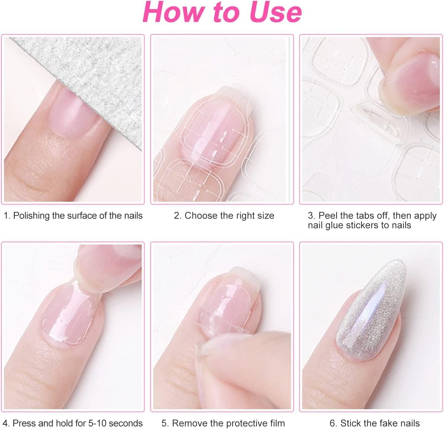 HUDA GIRL 192 Double-Sided Nail Glue Tabs - Super Strong Adhesive for Press On Nails & Nail Art | Long Lasting Hold, Easy Application | Perfect for Salon, Home Manicures & Special Occasions