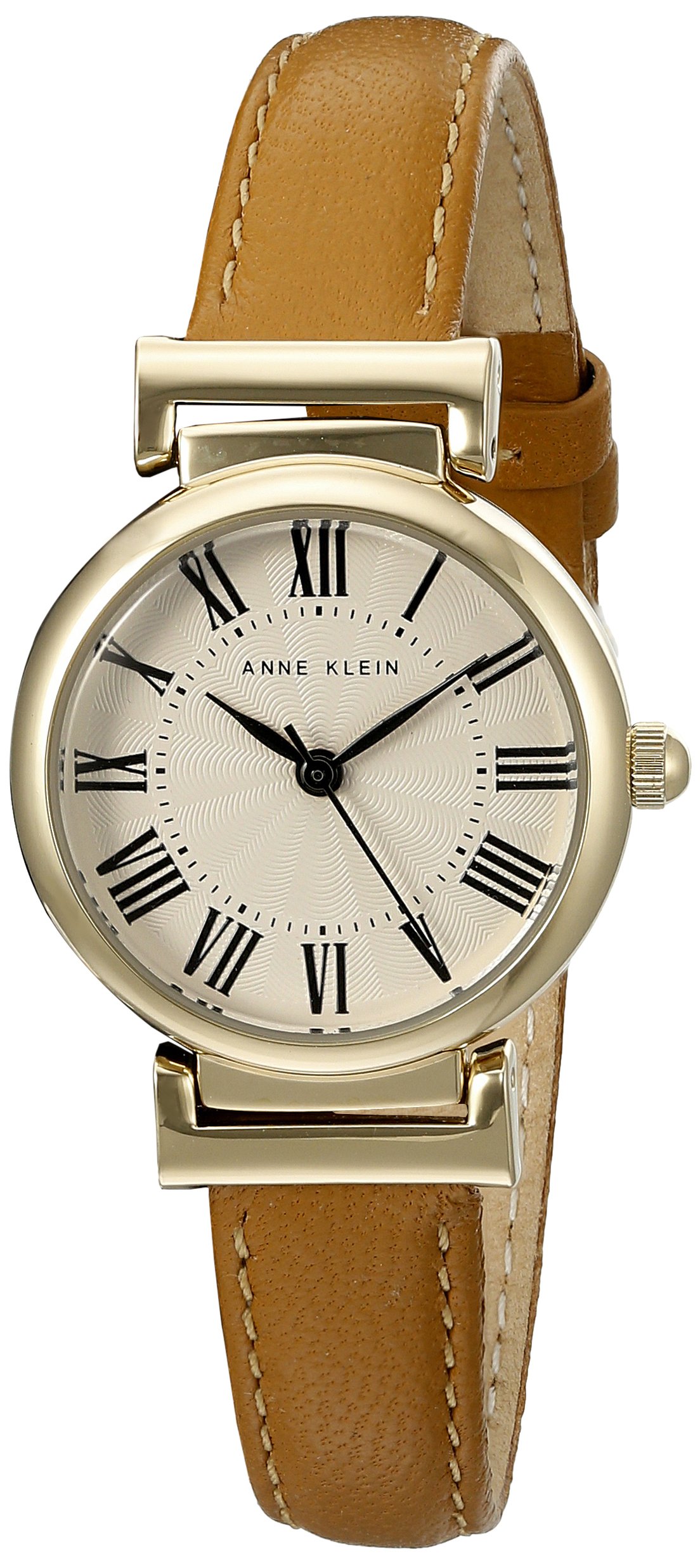 Anne Klein Women's Gold-Tone Leather Strap Watch - Water Resistant Stainless Steel Dress Watch for Women | Elegant Fashion Accessory for Office, Date Night & Special Occasions | Perfect Gift for Mother's Day, Birthday & Anniversary | Professional, Business & Everyday Wear | Ideal for Work, Parties, Weddings and Daily Fashion