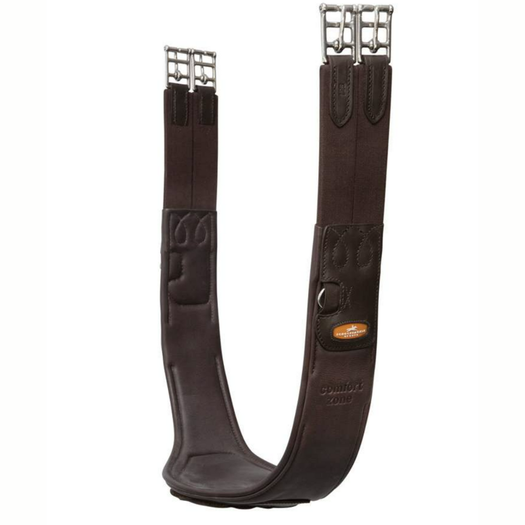 Schockemöhle Sports Portland Girth - Premium Horse Riding Girth for Dressage & Jumping - Breathable Neoprene Padded Girth with Elastic Ends - Perfect for Training & Competition Riding