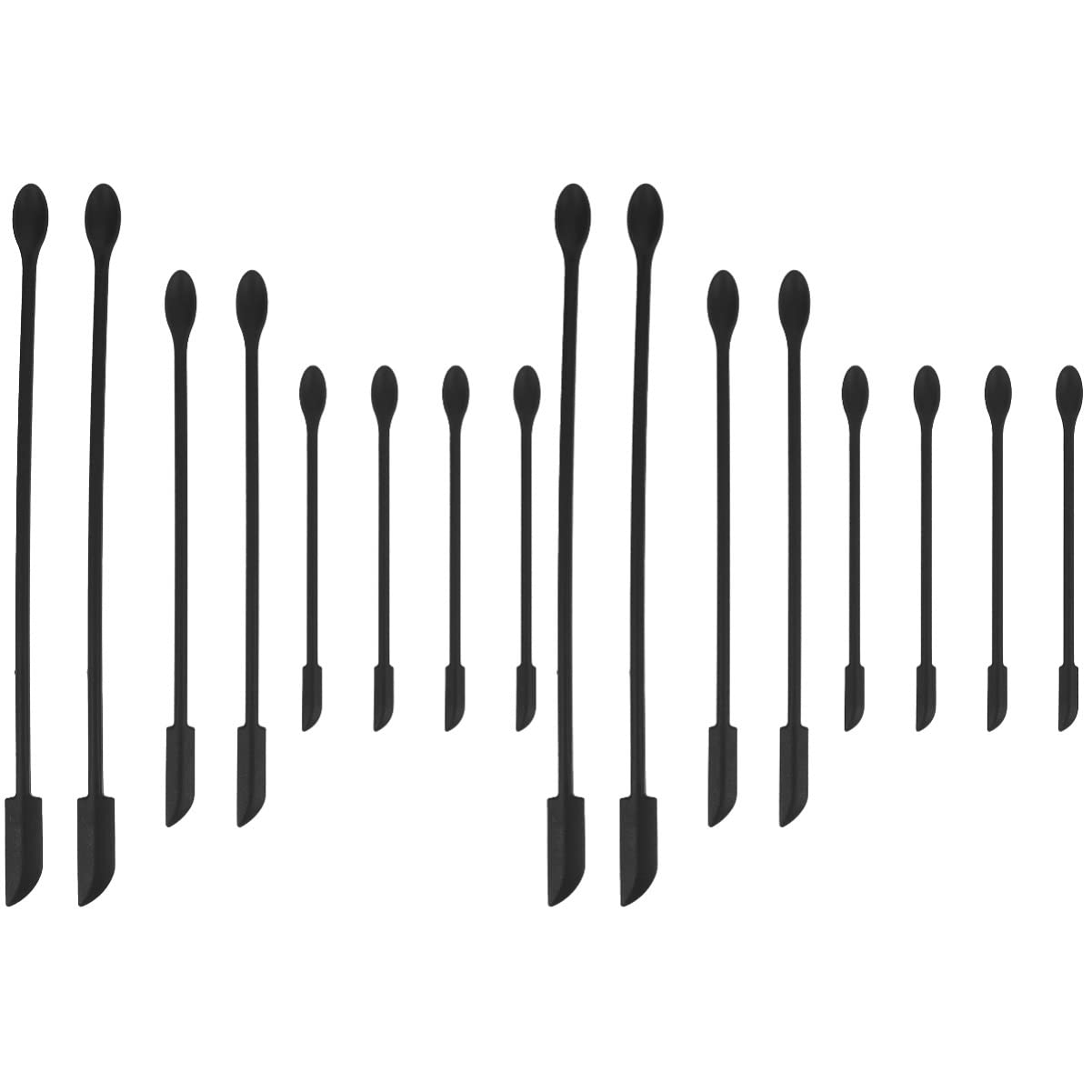16-Piece Silicone Spatula Set - Kitchen & Cosmetic Scraper for Jars, Bottles, Makeup - Perfect for Cooking, Baking, and Beauty Product Application