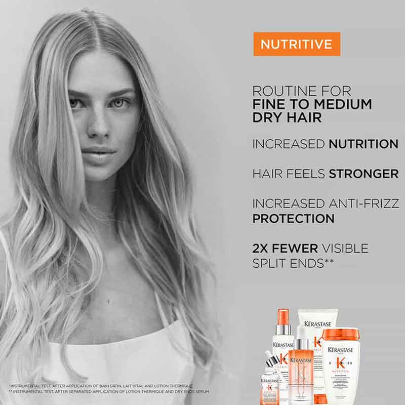 Kérastase Nutritive Ultra Light Detangling Conditioner for Dry Hair - Hydrating & Frizz Control | Perfect for Daily Hair Care & Salon-Quality Results at Home