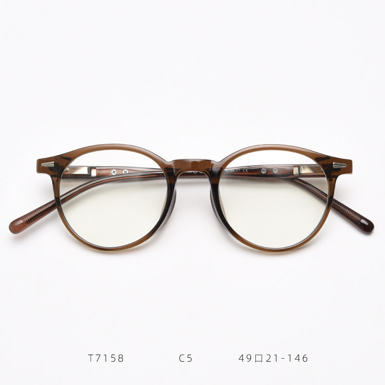 TR90 Round Glasses Frames T7158 - Lightweight & Durable Eyewear for Men & Women | Perfect for Reading, Computer Use & Fashion Accessories