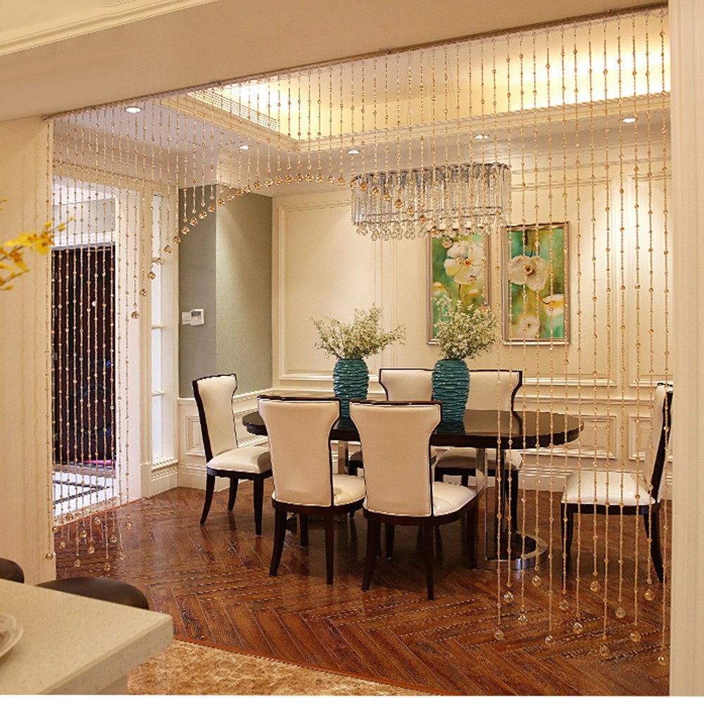 Luxury Glass Beads Door Curtain - Elegant Wedding Divider Panel & Room Decor with Clear Crystal Beads | Perfect for Home, Wedding, Party & Boho Decorations