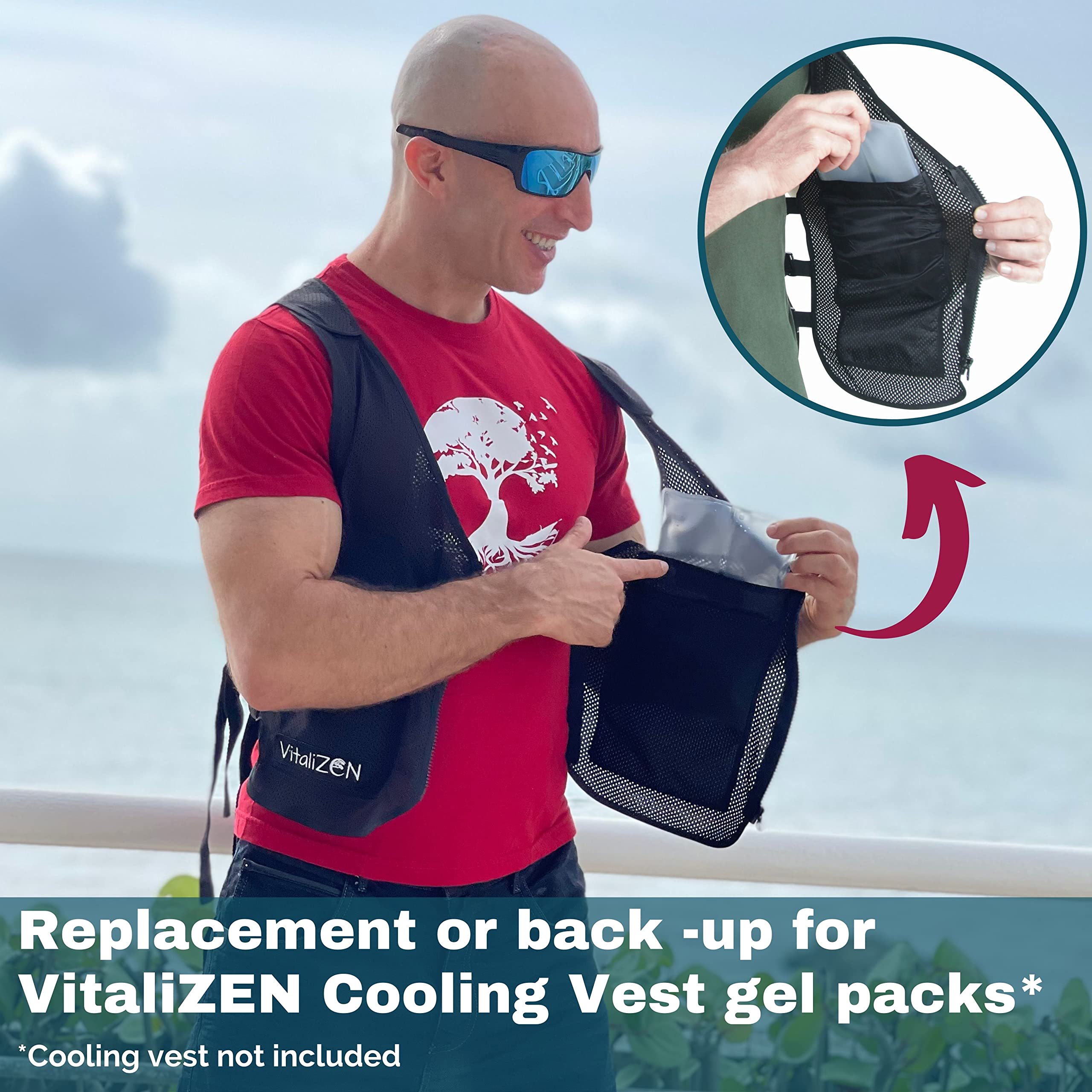 4 Reusable Gel Ice Packs for Injuries & Pain Relief - Flexible Cold Compress for Headaches, Wisdom Teeth, Knee, Shoulder, Back, Neck & Ankle - Perfect for Sports Injuries, Post-Surgery Recovery & Muscle Soreness