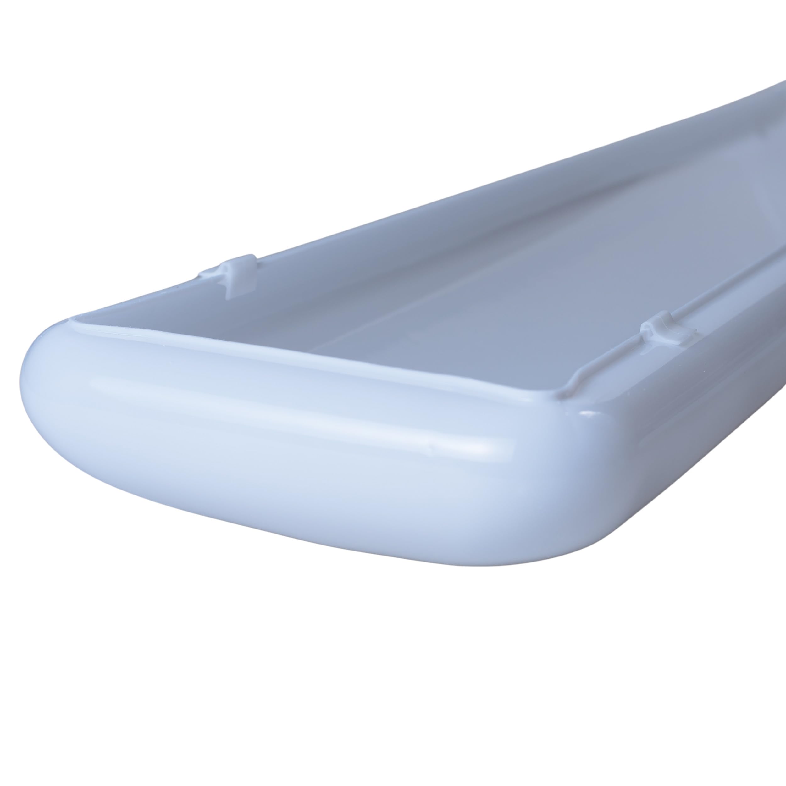 Puff Diffuser Replacement Lens - 4ft Fixture Compatible White Acrylic Cloud Diffuser with Mounting Clips (LPM-260510) | Perfect for Home Lighting, Office Decor & Commercial Spaces