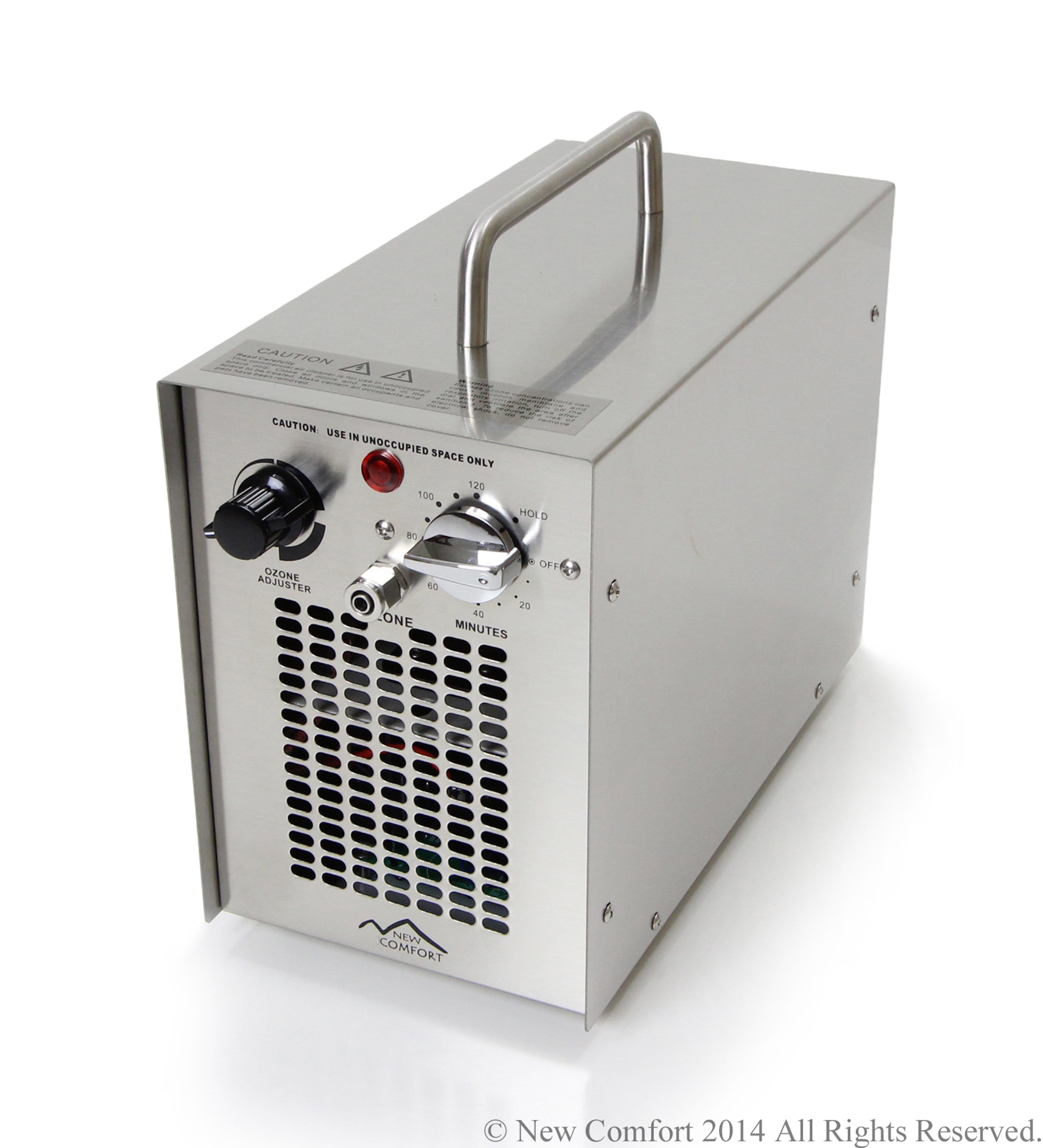 New Comfort Dual Action Stainless Steel Ozone Generator - Air & Water Purifier for Home, Kitchen, Office - Eliminates Odors, Bacteria & Viruses