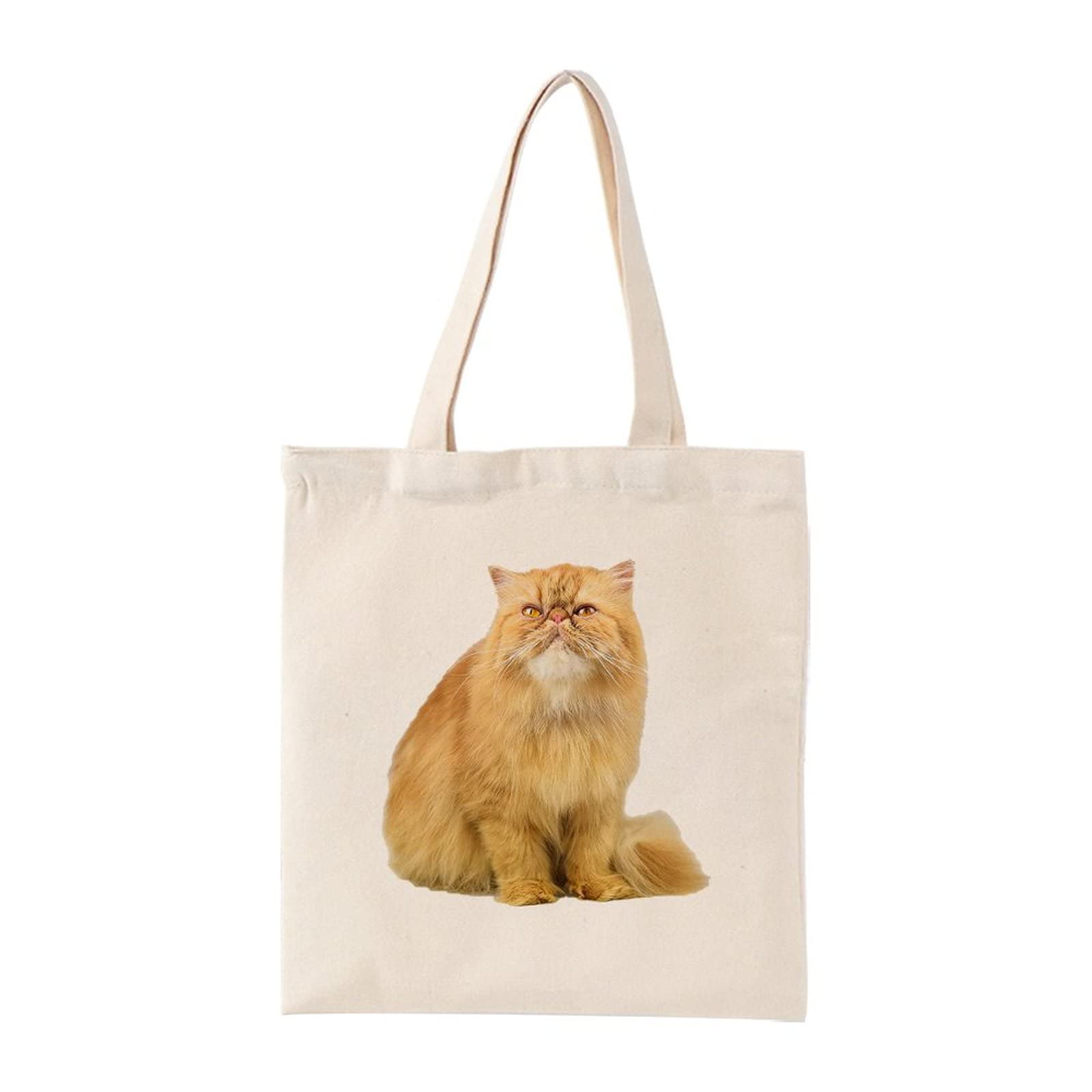Stylish Canvas Shoulder Tote Bag with Cute Cat Design - Perfect for Books, School, Work & Travel - Ideal Birthday Gift for Kids, Girls & Women