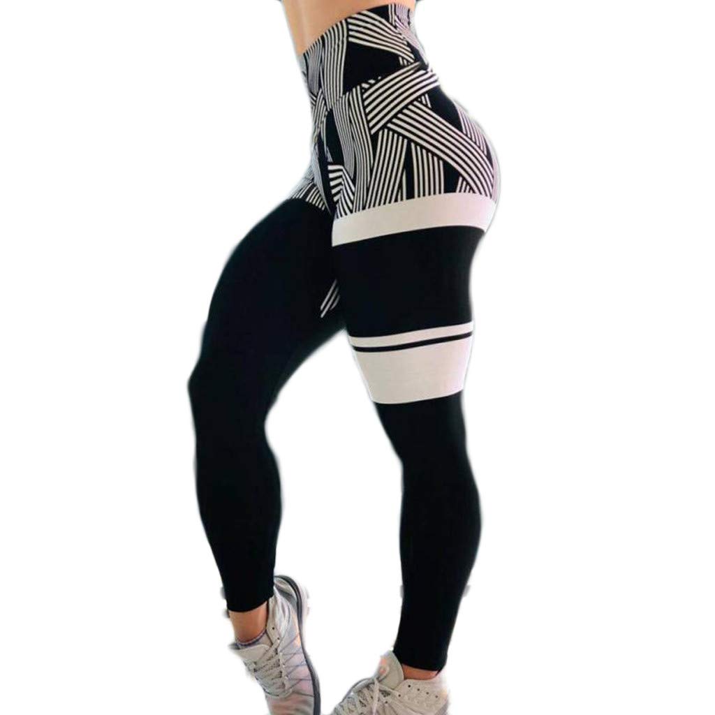 High Waist 3D Stripe Yoga Pants for Women - Tummy Control Workout Leggings with Hip Stretch for Running, Yoga & Casual Wear | Perfect for Gym, Lounge & Everyday Comfort