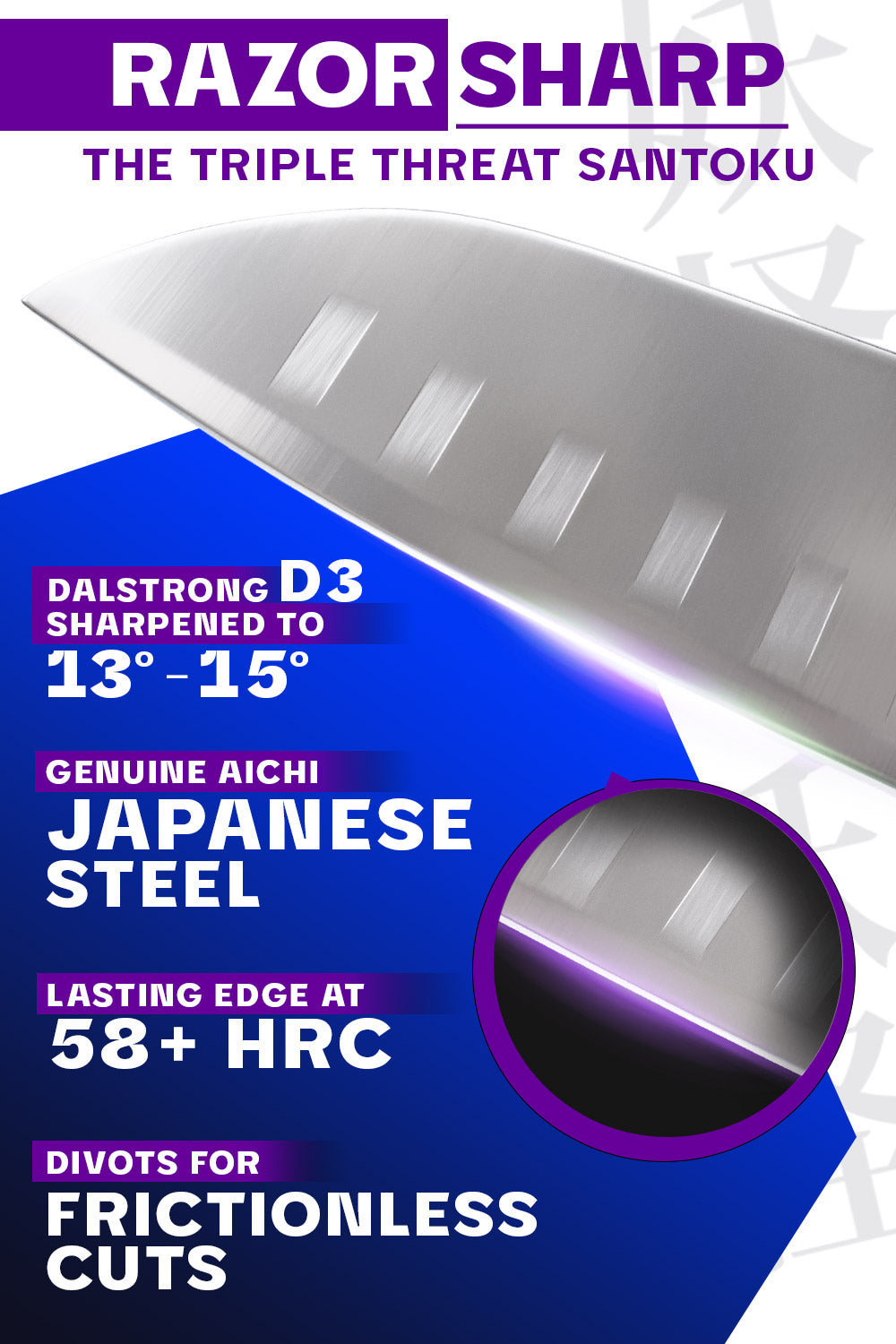 Dalstrong Phantom Series 7-Inch Santoku Knife - Ultra Sharp Japanese Kitchen Knife for Slicing, Dicing & Chopping Vegetables, Meat & Fish | Perfect for Home Chefs & Professional Cooking