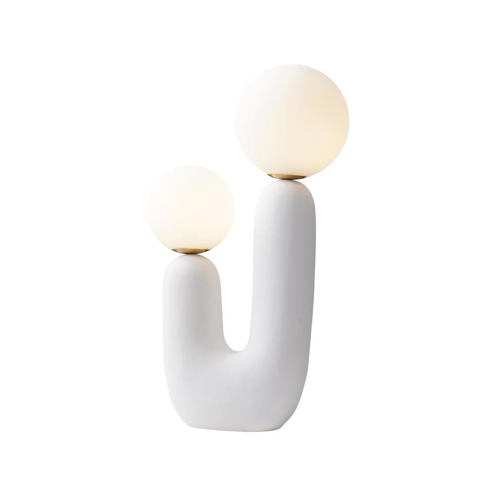 Oo Ceramics Table Lamp - Handmade Ceramic Nightstand Lamp for Bedroom & Living Room - Perfect for Cozy Home Decor & Ambient Lighting
