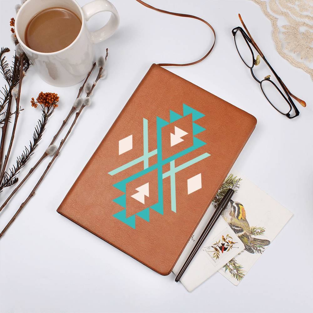 Southwestern Vegan Leather Journal - Handmade Writing Notebook for Writers & Travelers - Perfect for Creative Writing, Travel Diaries & Gift Giving