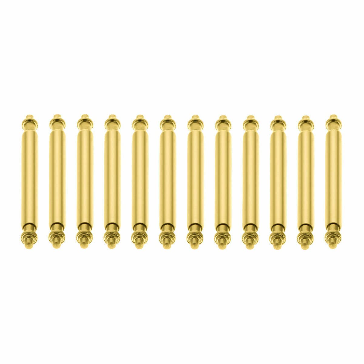 12 Pcs Gold Spring Bar Pins for Rolex GMT Master Watch Band Strap Replacement - Compatible with Watch Repair & DIY Bracelet Adjustment