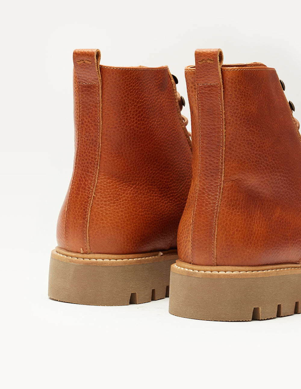 Theodore Leather Ankle Boots - Pull Up Grain Cognac Brown for Women | Stylish & Comfortable for Casual Outings, Office & Date Nights