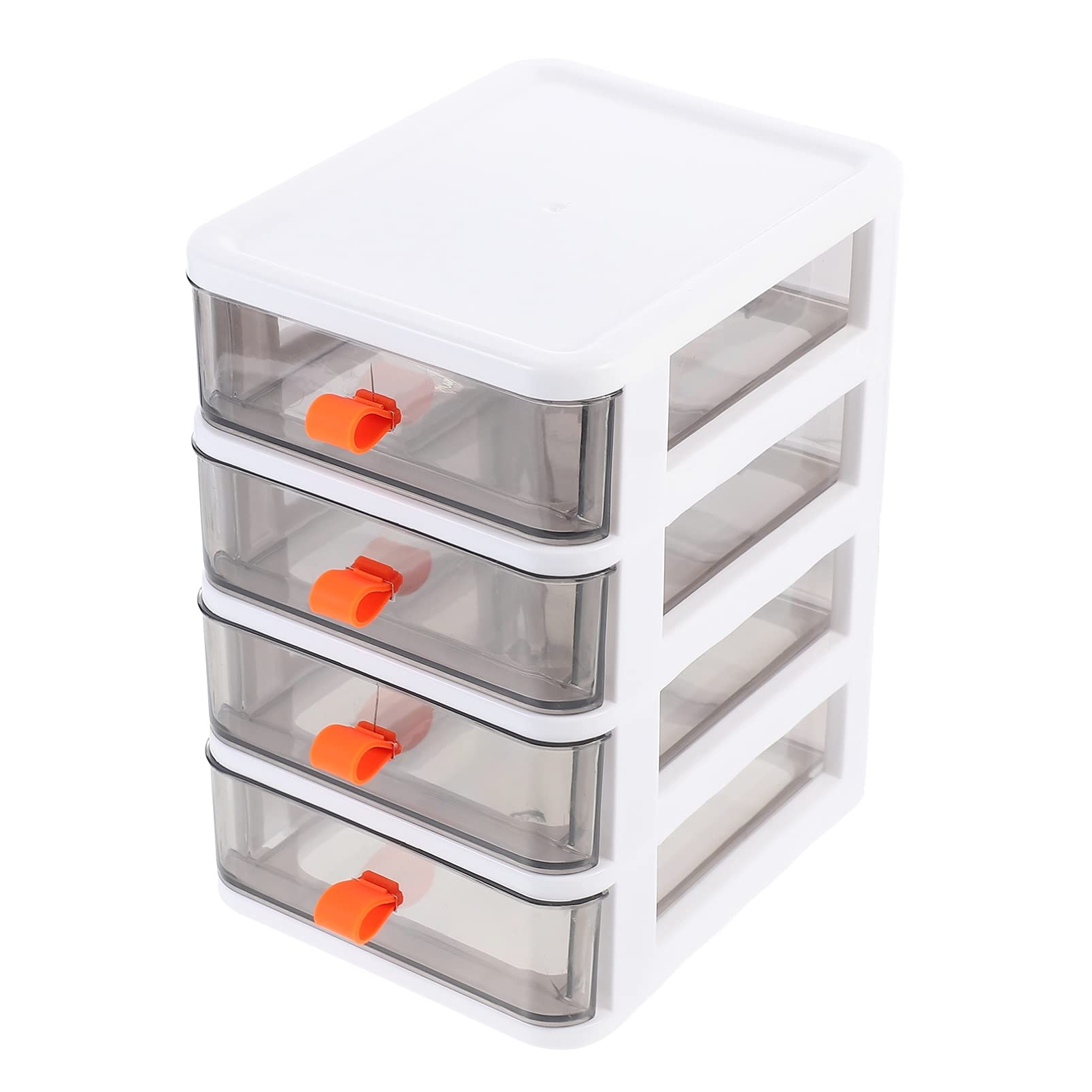 Makeup Organizer Drawers - 4-Layer Desktop Storage Cabinet with Multi-Drawer Design | Perfect for Office Supplies, Stationery, Bathroom Essentials & Cosmetic Storage | Ideal for Home, Office & Vanity Organization
