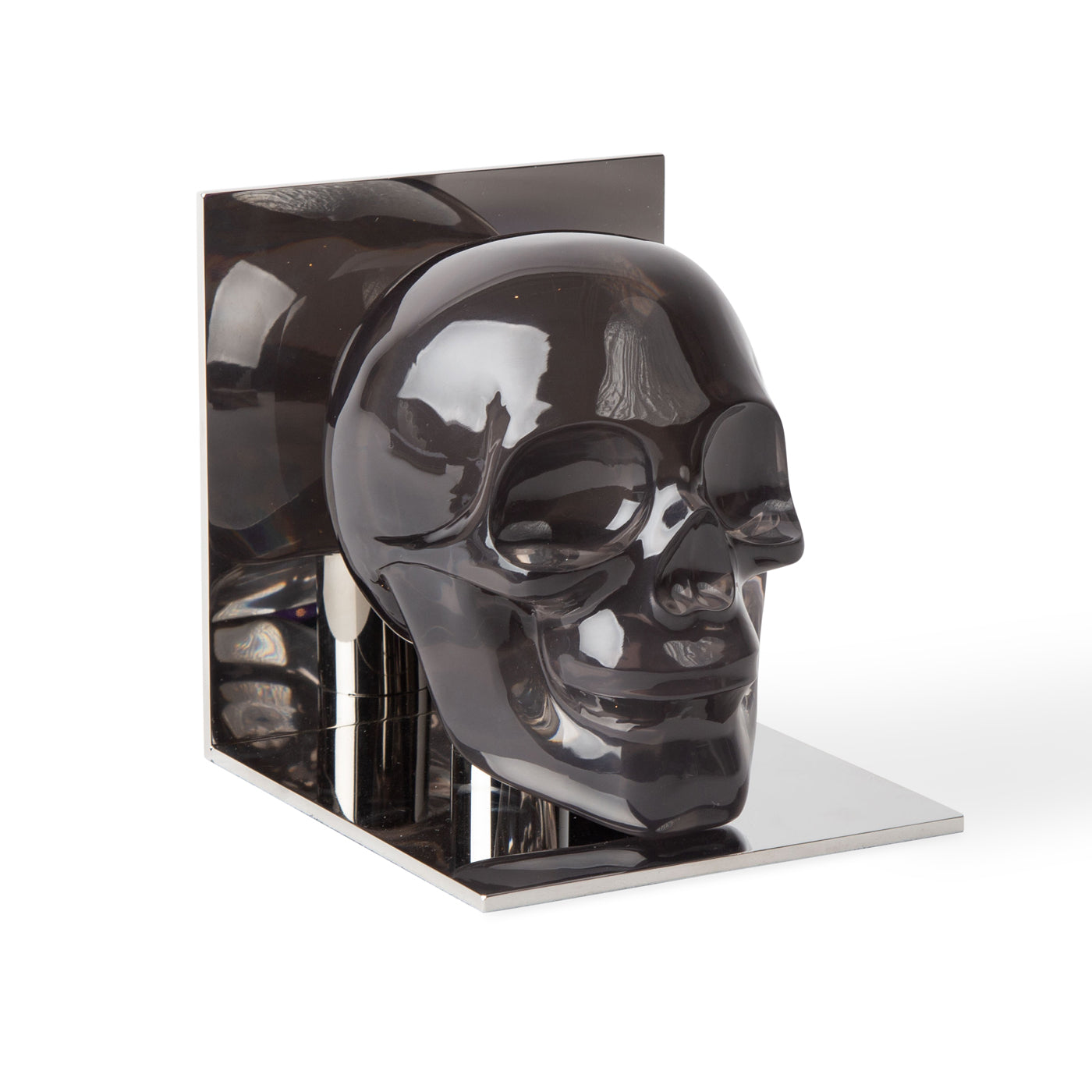 Gothic Skull Bookends for Bookshelves - Heavy Duty Metal Book Holder for Home Office Decor, Halloween & Gothic Theme Room Accessories - Perfect for Books, DVDs & Display Items