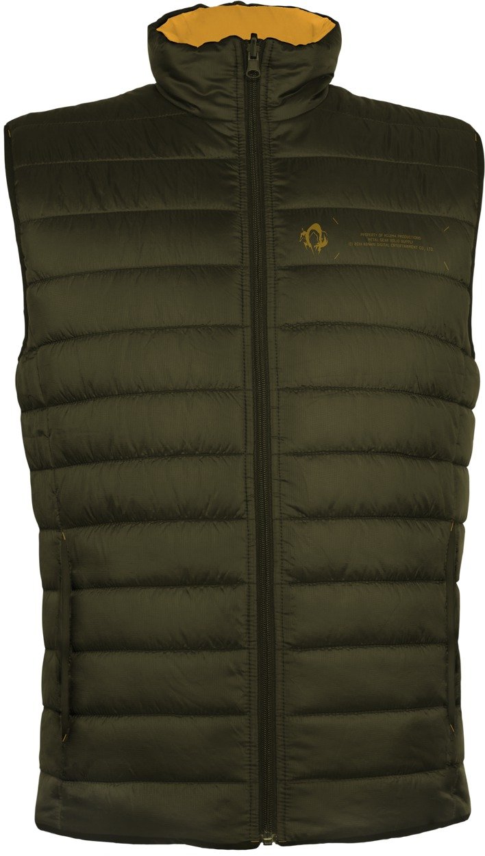 Musterbrand Metal Gear Solid Men's Tactical Padded Vest - Utility Green | Military Style Jacket for Outdoor Adventure, Cosplay & Gaming Enthusiasts
