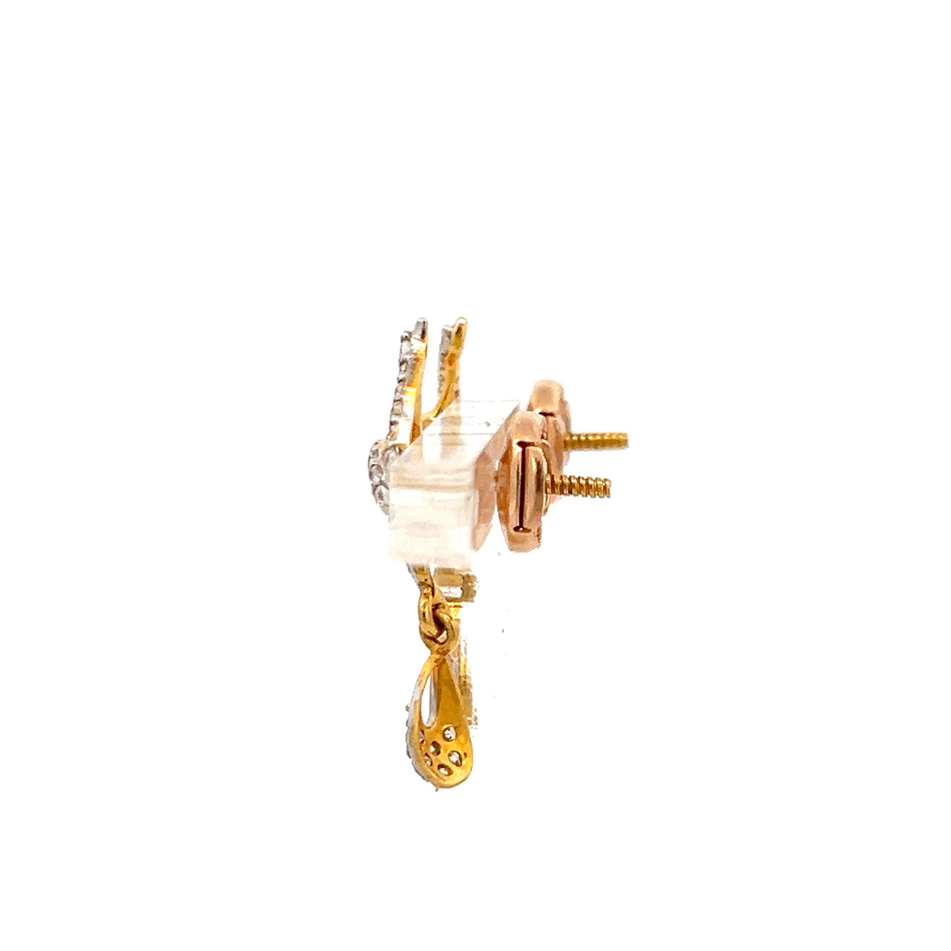 0.15 Carat Round Brilliant Diamond 18K Yellow Gold Stud Earrings for Women - Perfect for Everyday Wear, Gift Giving & Special Occasions