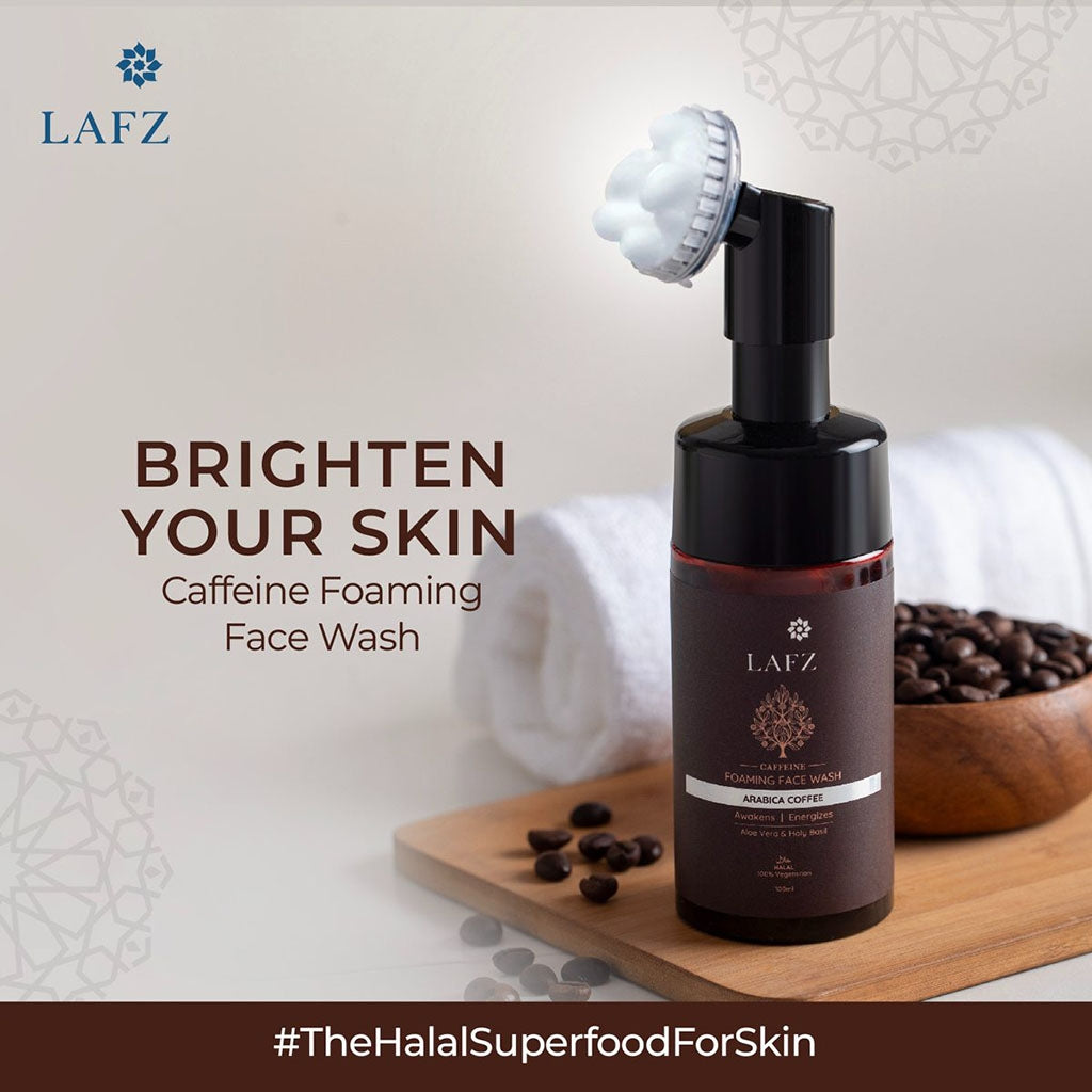 Lafz Foaming Face Wash with Caffeine & Arabica Coffee - 100ml | Deep Cleansing, Exfoliating & Energizing for Men & Women | Perfect for Morning Skincare Routine & Acne-Prone Skin