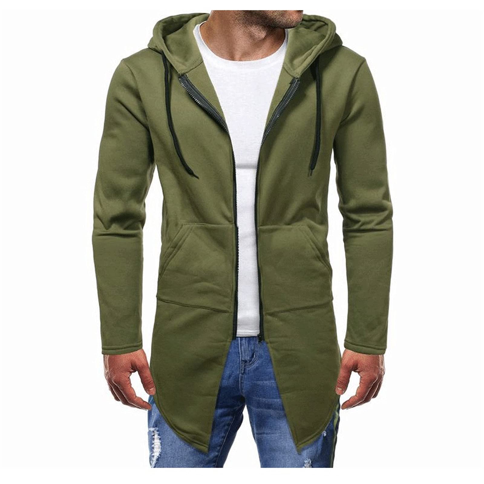 Men's Slim Fit Long Sleeve Solid Color Cardigan Jacket - Autumn Lightweight Travel Coat for Casual Wear & Outdoor Activities