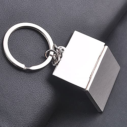 Metal Laptop Shaped Keychain - Alloy Mini Computer Keyring for Men & Women, Perfect Gift for Tech Enthusiasts, Office Workers & Students