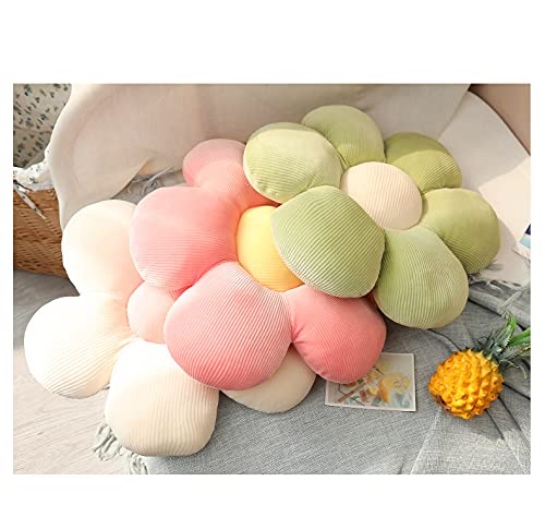 Soft Floral Cushion Pillow - 60cm Pink Petals Plush Throw Pillow for Girls Teens & Kids | Cozy Sofa Decor, Reading Nook Accent, Bedroom & TV Lounge Comfort | Indie Room Decor & Stuffed Toy Gift