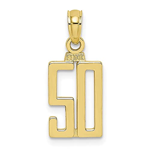 10K Yellow Gold Number Block Pendant Necklace for Women - Elegant Fine Jewelry Gift for Birthday, Anniversary & Everyday Wear