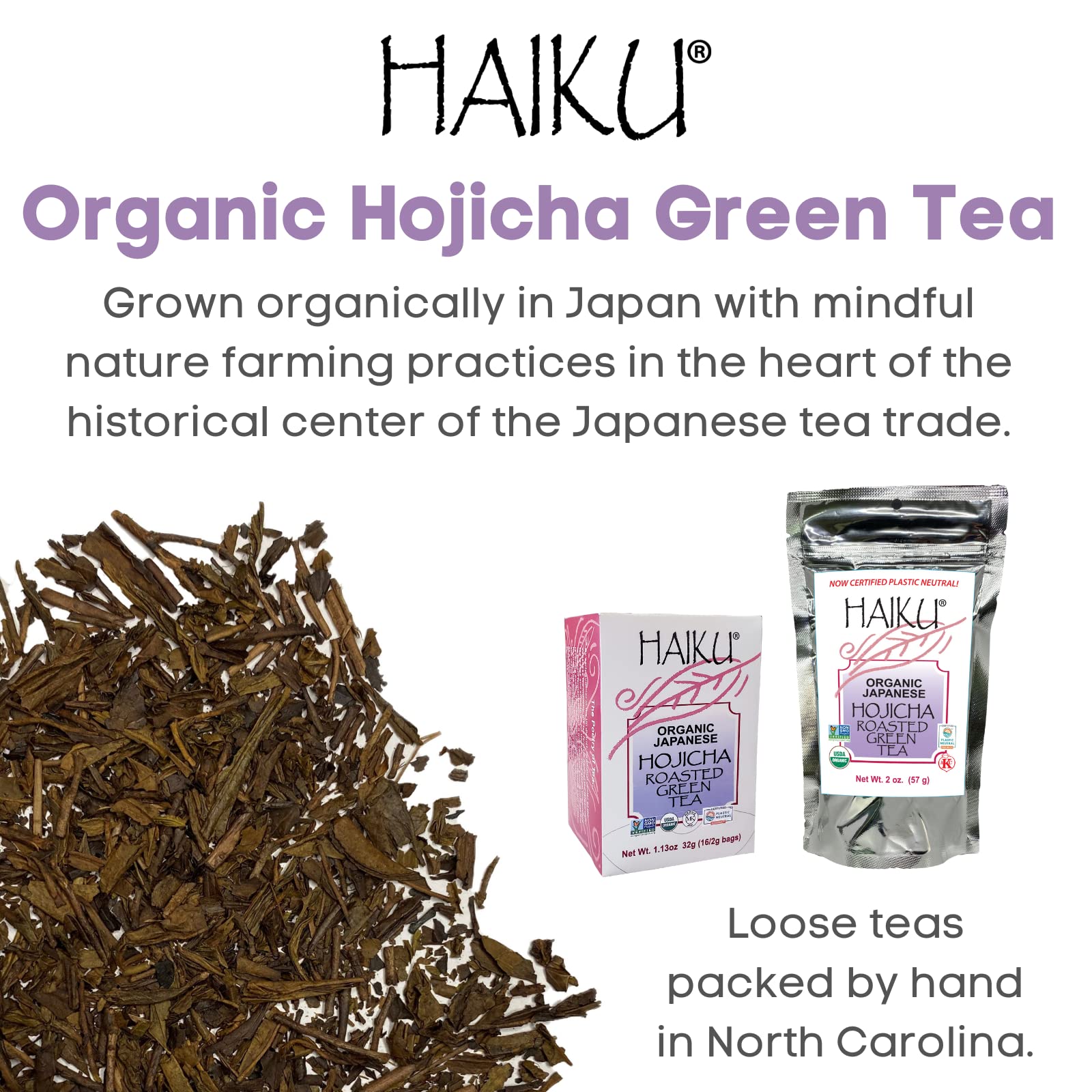 Premium Organic Japanese Hojicha Roasted Green Tea Loose Leaf 35oz - USDA Certified, Non-GMO, Kosher - Authentic Product of Japan - Perfect for Relaxation, Afternoon Tea & Gift Giving