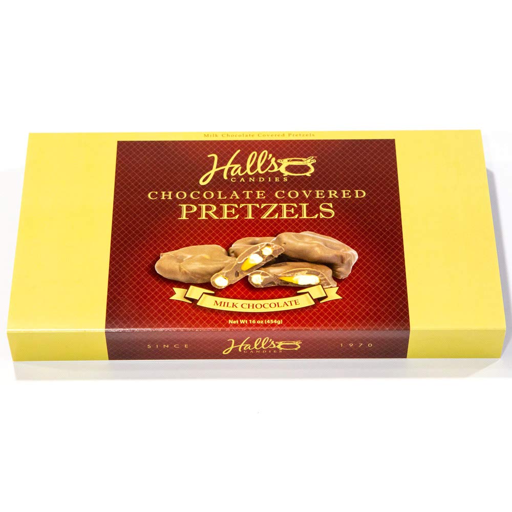 Hall's Milk Chocolate Covered Pretzels 1lb - Snacks for Parties & Gifts