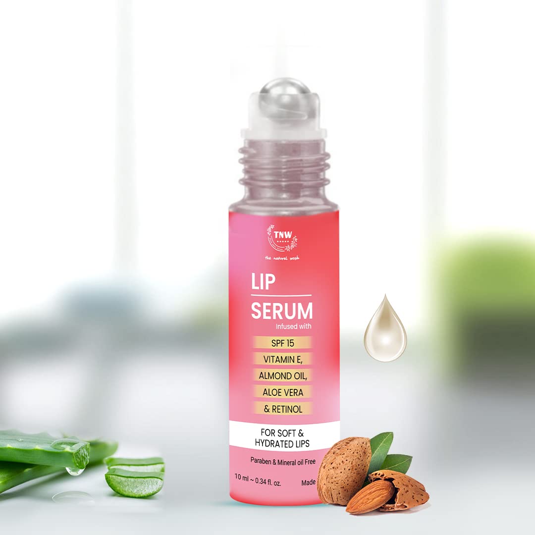 TNW The Natural Wash Lip Serum - Hydrating & Plumping Lip Treatment for Soft, Supple Lips | All Skin Types | Enhances Natural Lip Color | Perfect for Daily Moisture & Night Care