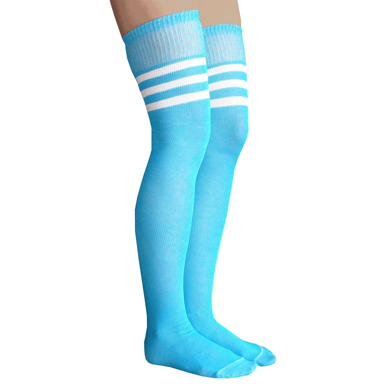 Chrissy's Women's Thigh High Striped Tube Socks - Fashionable Knee-High Stockings for Women, Perfect for Cosplay, Outfits & Winter Warmth