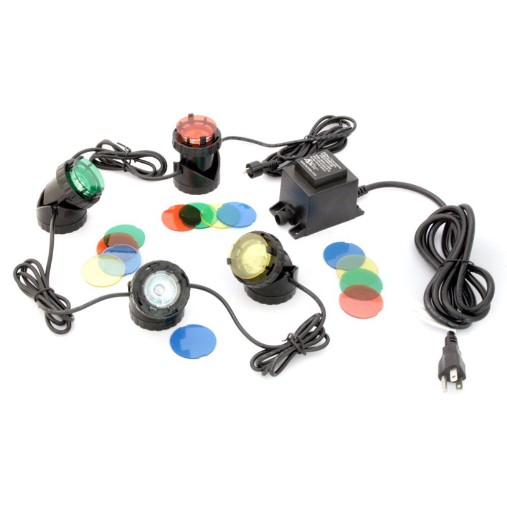 Koolscapes 4-Piece LED Pond Lights - Waterproof Submersible Outdoor Lighting for Garden, Fountain & Backyard Decor (Perfect for Landscaping & Nighttime Ambience)