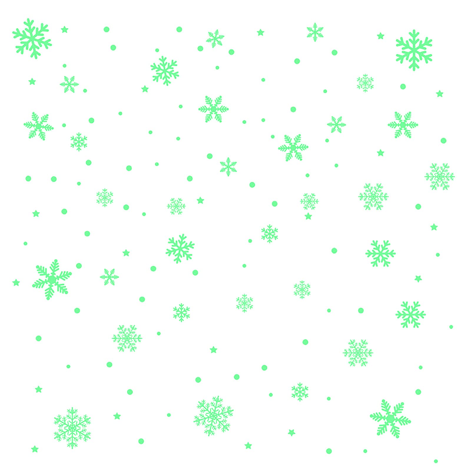 Glow in The Dark Gold Snowflake Wall Stickers - DIY Removable Window Decals for Christmas Decor, Home, Party & Holiday Vinyl Art (Set of 24) | Perfect for Bedroom, Living Room, Office & Seasonal Festive Decorations