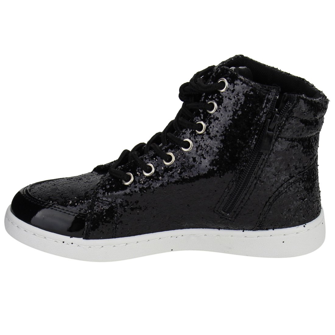 Women's High Top Glitter Lace-Up Ankle Booties - Fashion Sneakers for Workout & Casual Wear | Perfect for Gym, Running, and Street Style Outfits