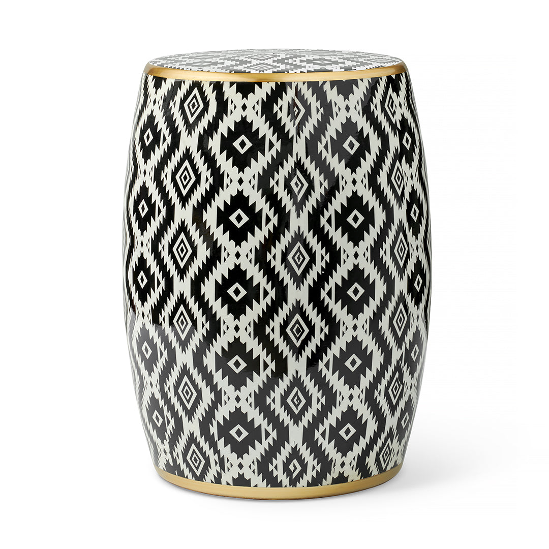Handmade Seychelles Garden Stool - Natural Rattan Outdoor Patio Furniture - Perfect for Poolside, Garden, and Balcony Decor