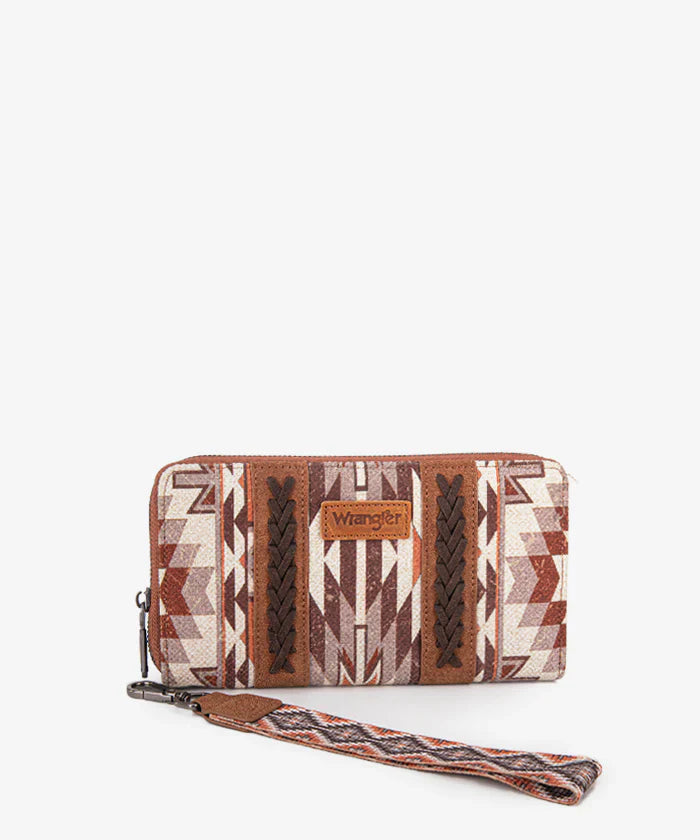 Wrangler Aztec Print Whipstitch Canvas Tote Bag Set - Stylish & Durable Handbag for Women, Perfect for Shopping, Beach & Everyday Use