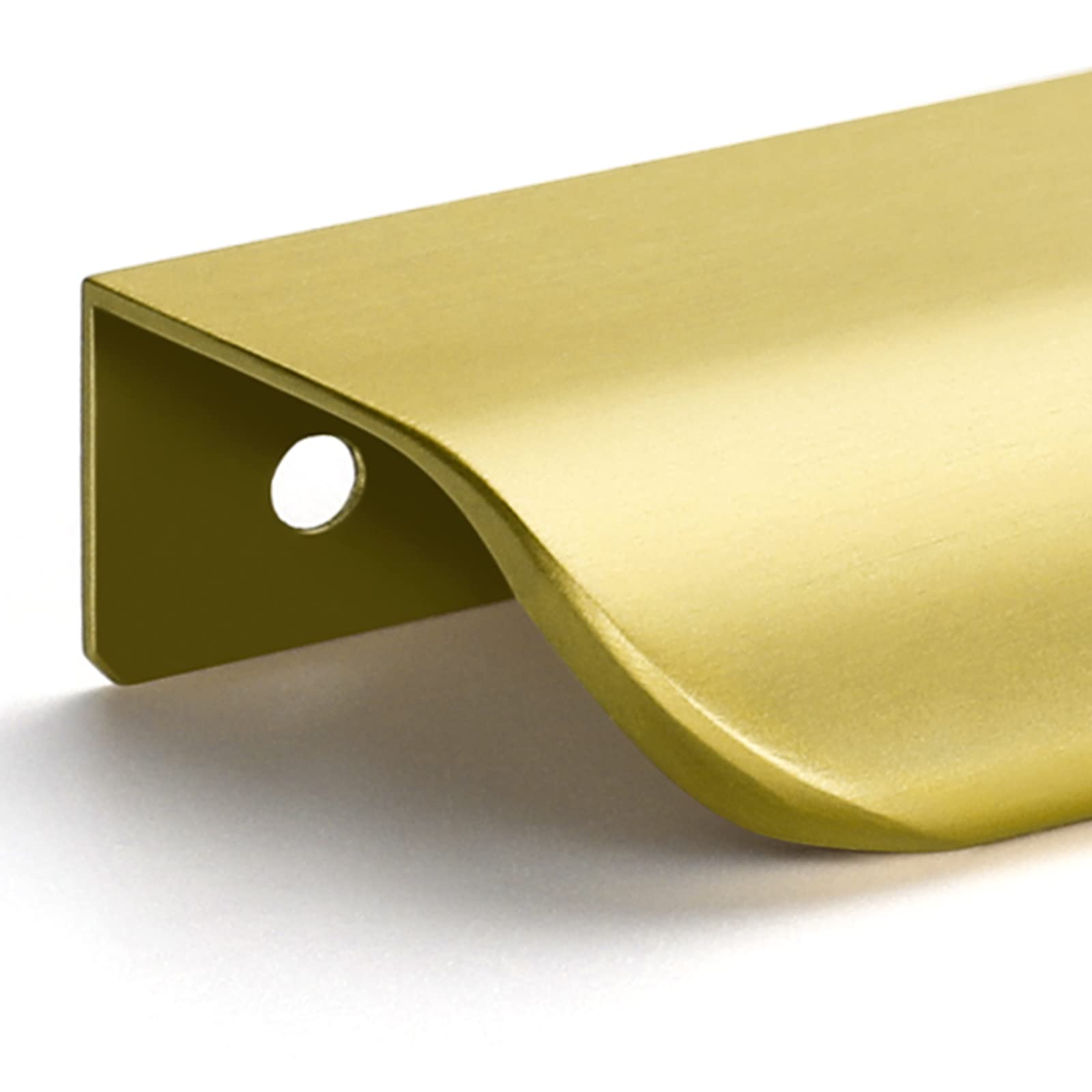 50 Pack 3 Inch Gold Kitchen Cabinet Handles - Matte Gold Edge Pulls for Dresser Drawers & Modern Cabinets - Durable Aluminum Alloy Hardware for Home & Office Use