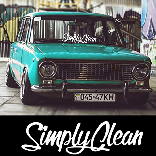 Simply Clean Car Lateral Sticker - 20cm Vinyl Window Decals for Cars, Trucks & Vehicles - Waterproof & Durable Auto Stickers for Personalization & Style - Perfect for Car Enthusiasts, Gifts & Wall Decor