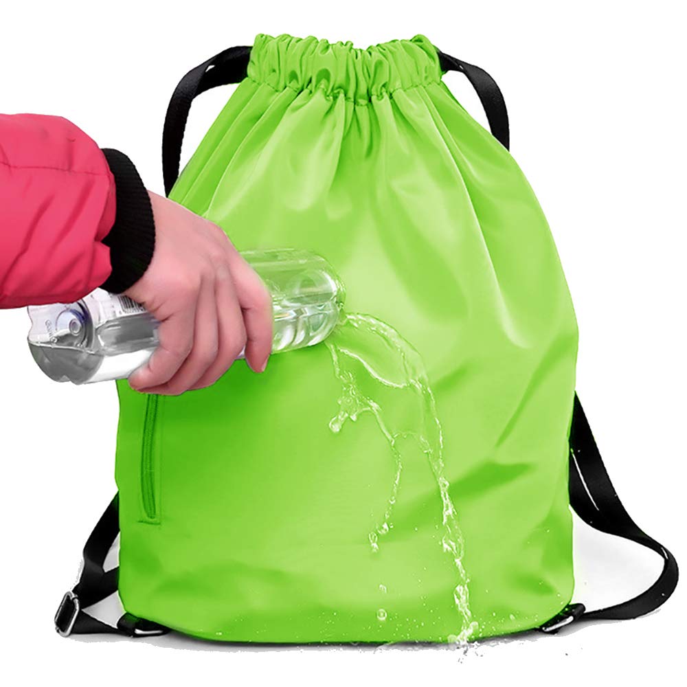 Waterproof Drawstring Sports Bag - Lightweight Sackpack Backpack for Men & Women - Gym, Travel, Hiking, Beach Essentials Storage