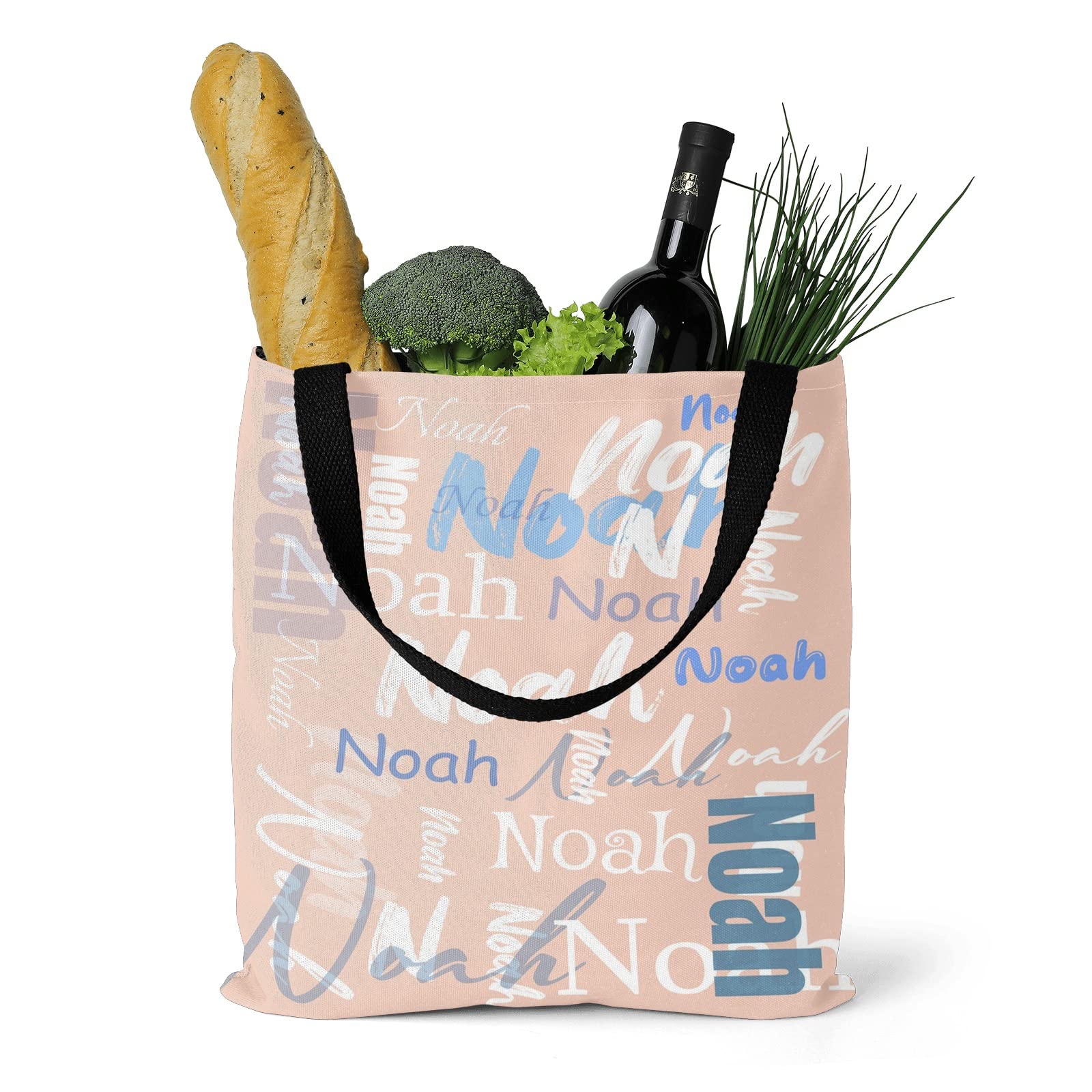Custom Personalized Tote Bags for Women - Monogrammed Name Tote Bag Gift for Birthday, Christmas & Valentine's Day - Perfect for Shopping, Beach & Everyday Use