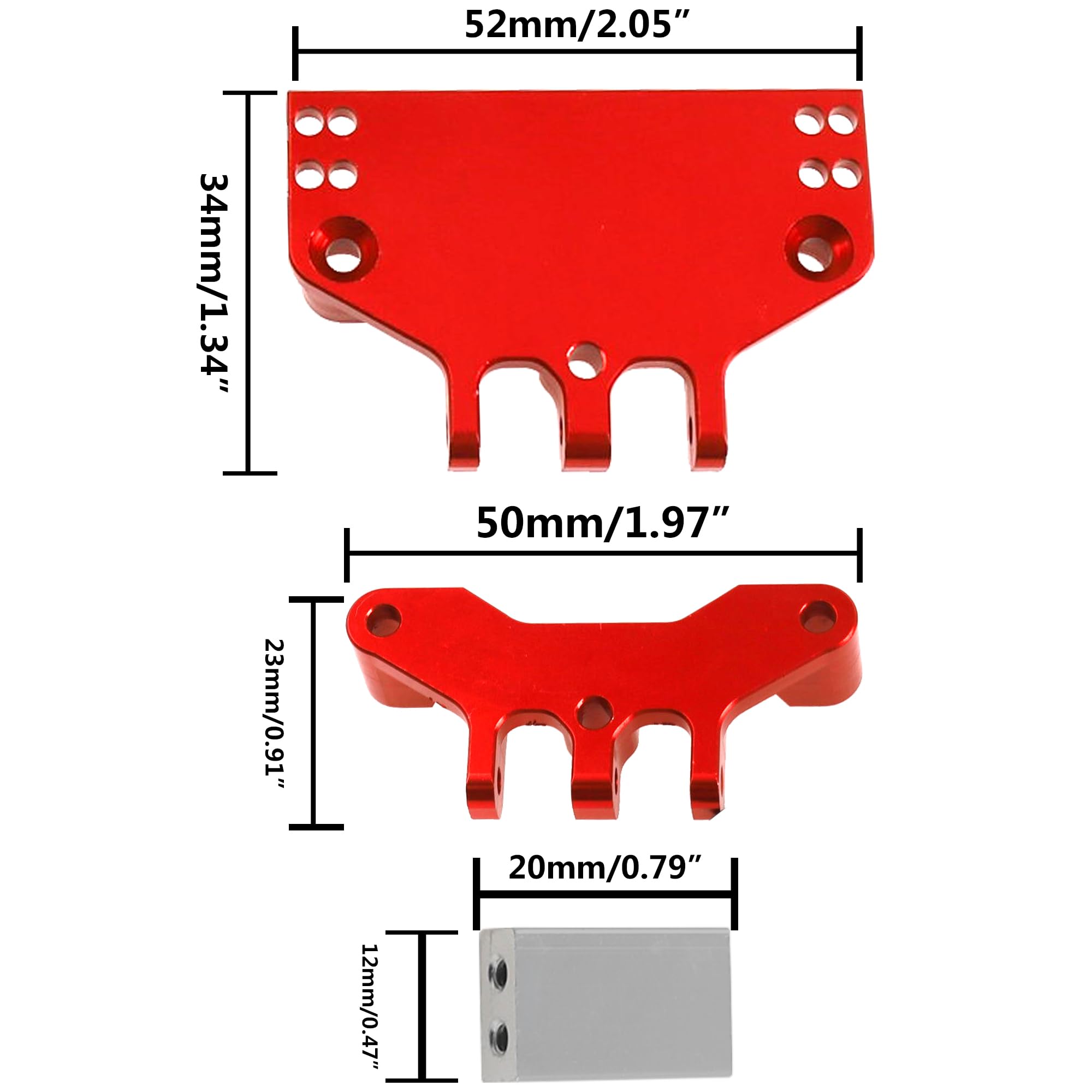 Upgrade RC Car Pull Rod Base Seat Mount & Tie Rod Servo Bracket - Compatible with MN Model G500 1/12 Scale - Durable Red Aluminum Alloy Parts for Off-Road Racing & Crawling - Perfect for DIY Repair & Performance Enhancement