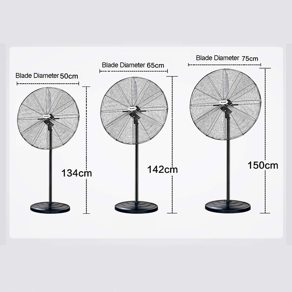 Black Pedestal Fan with Oscillating Movement & Tilt-Back Head - 3-Speed Adjustable Cooling Fan for Office, Home, and Shop Use - Perfect for Bedroom, Living Room, and Workspace (3 Sizes Available)