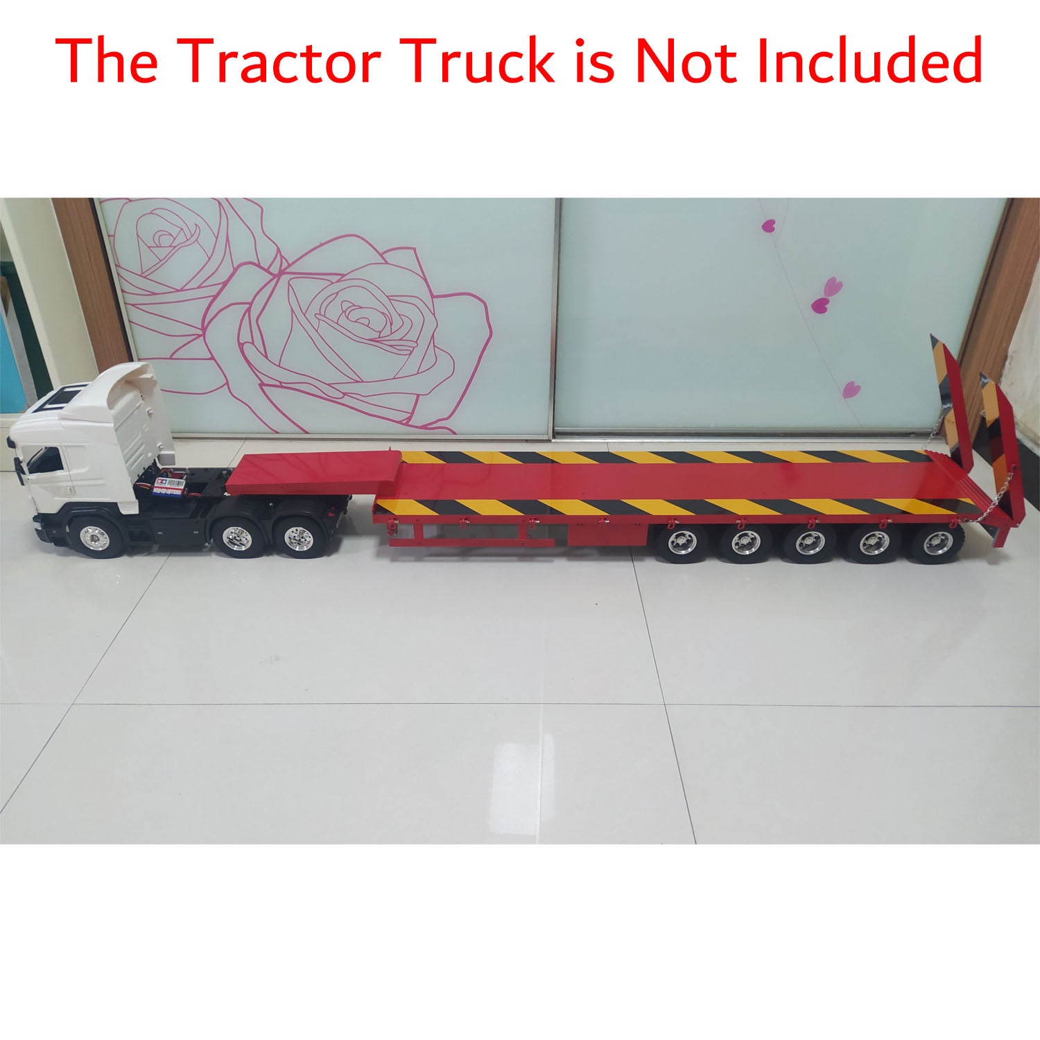 1/14 Scale Metal 5-Axle Semi Trailer for RC Tractor Trucks - DIY Assembled Radio Controlled Construction Vehicle Toy - Perfect for RC Enthusiasts & Collectors - Great Gift for Kids & Adults - Ideal for Construction Site Play & Display Scenes